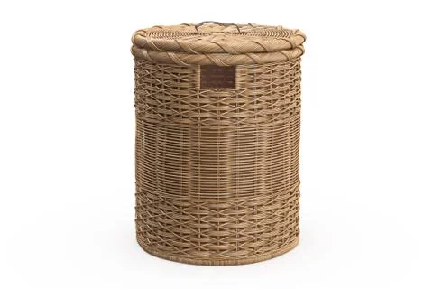 Empty wicker basket decorative Stock-Illustration