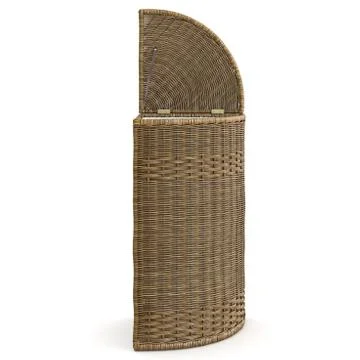 Empty wicker basket Illustrazione stock