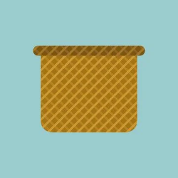 Empty wicker basket isolated. vector illustration Stock Illustration
