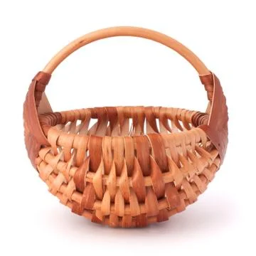 Empty wicker basket Stock Photos