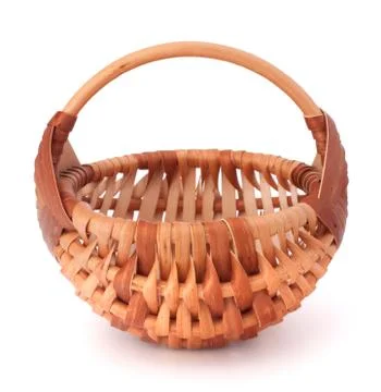 Empty wicker basket Stock Photos