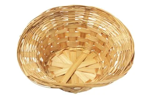 Empty wicker basket Stock Photos