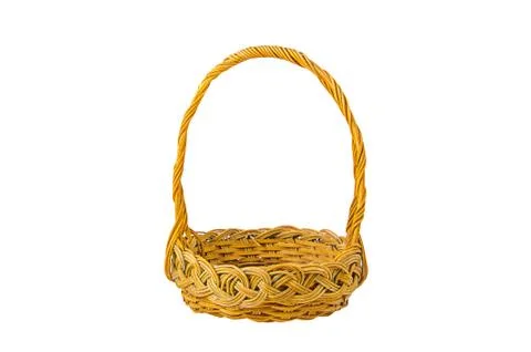 Empty wicker basket Stock Photos