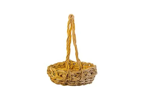 Empty wicker basket Stock Photos