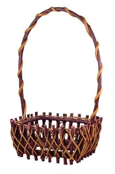 Empty wicker basket Stock Photos