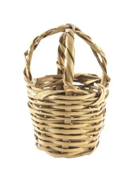 Empty wicker basket Stock Photos
