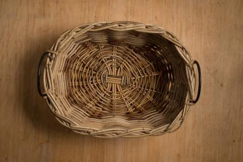 An Empty Wicker Basket Stock Photos