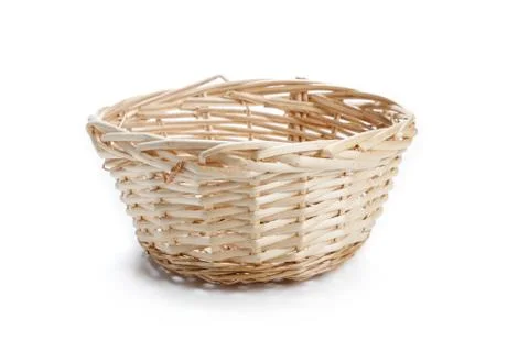 Empty wicker basket Stock Photos