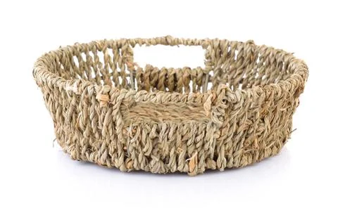 Empty wicker basket Stock Photos