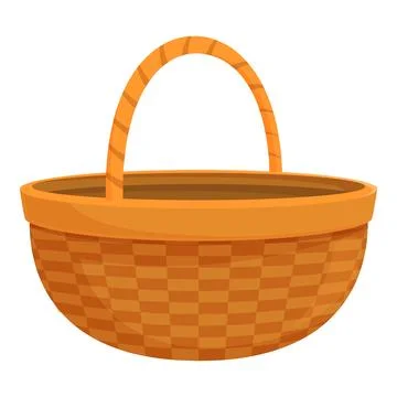 Empty wicker picnic basket waiting to be filled with food Illustration