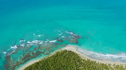 Empty wild beach background 4k stock video. Stock Footage 151763927