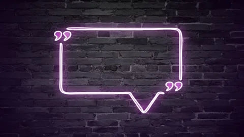 Empty window with a quote in neon lights Stock Footage 245375035