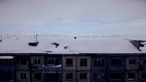 Empty Windows of an abandoned house Stock Footage 107091288