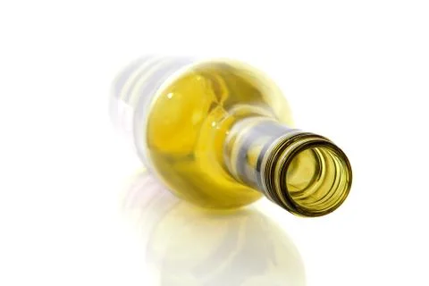 Empty wine bottle in closeup Stock Photos