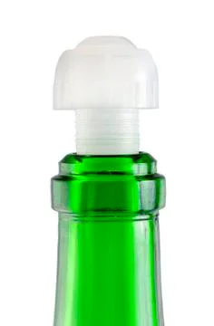 Empty wine bottle isolated Foto stock