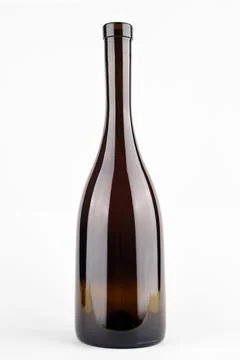 Empty wine bottle isolated on white background. Foto stock