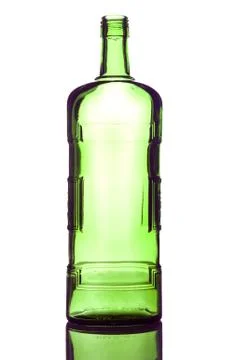 Empty wine bottle macro Foto stock