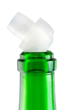 Empty wine bottle Stock Photos