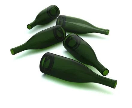 Empty Wine Bottles Stock Illustration