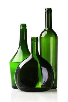 Empty Wine Bottles Stock Photos
