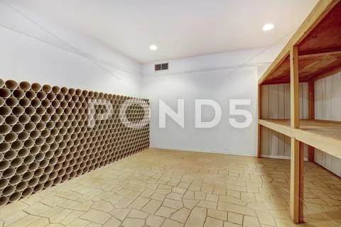 Empty wine cellar Stock Photos
