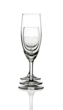 Empty wine glass isolated Stock Photos