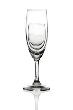 Empty wine glass isolated Stock Photos