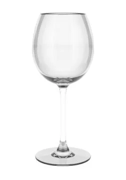 Empty wine glass isolated on white background Illustrazione stock
