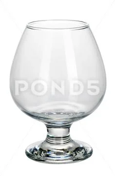 Empty wine glass isolated on a white background Stock Photos