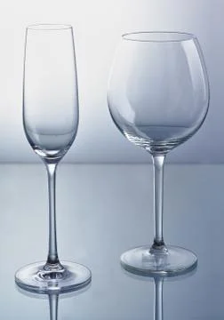 Empty wine glass Stock Photos