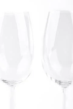 Empty wine glasses, cropped image. Stock Photos