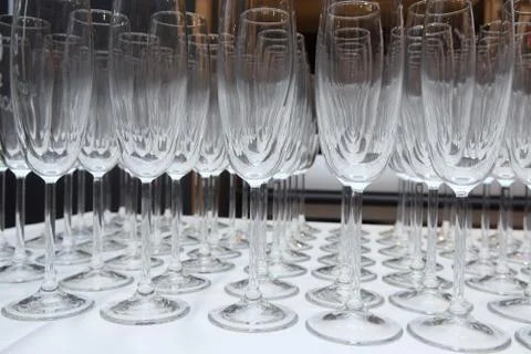 Empty wine glasses Stock-Fotos