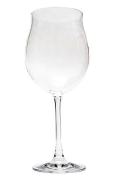 Empty Wineglass with Clipping Path Isolated on a White Background Stockfoto's