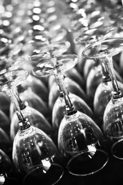 Empty wineglass Foto stock