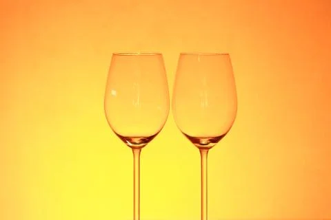 Empty wineglasses Stock Photos