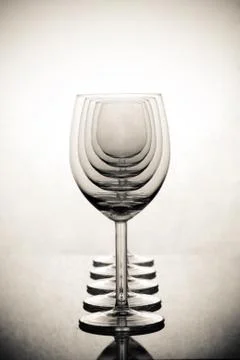 Empty wineglasses Stock Photos