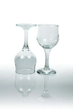 Empty wineglasses Stock Photos