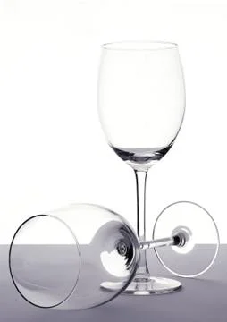 Empty wineglasses Stock Photos
