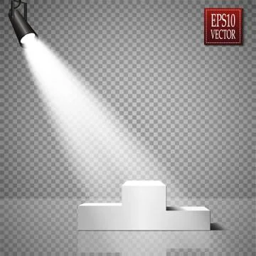 Empty winners podium with first, second and third place for award ceremony. V Illustrazione stock