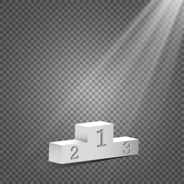 Empty winners podium with first, second and third place for award ceremony. V 库存插图