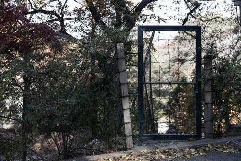 Empty wire door Stock Photos