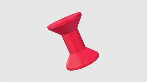 Empty Wire Spool Rotating on a Transparent Background. Seamless Loop. 4K Stock Footage 301521514