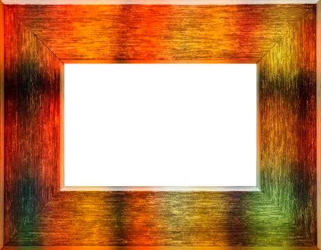 Empty wood frame to be used as background Stock Illustration