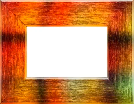Empty wood frame to be used as background Stock Illustration