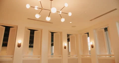 Empty Wood Modern Restaurant Stock Footage 320318642