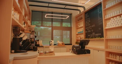 Empty Wood Modern Restaurant Stock Footage 320318852