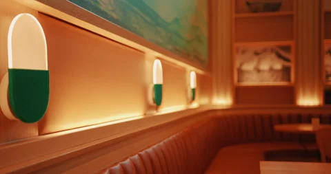Empty Wood Modern Restaurant Stock Footage 320319242