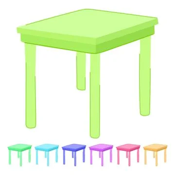 Empty wood table vector cartoon graphic Stockillustratie