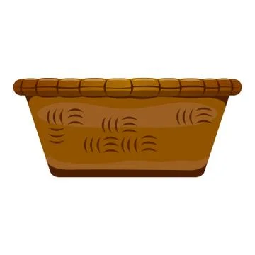 Empty wooden basket Stock Illustration