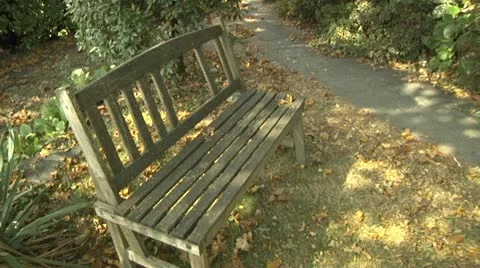 Empty Wooden Bench Stock Footage 11881309